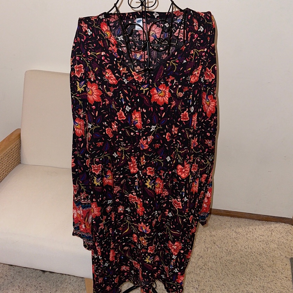 Floral long sleeve dress